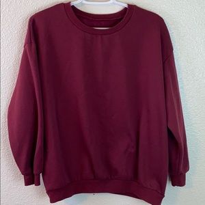 Maroon Crew Neck Sweater in Medium